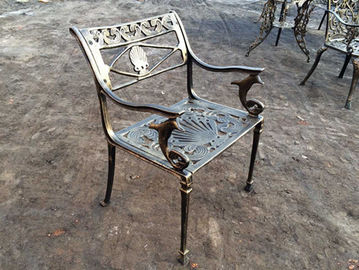 Ferro fundido francês do estilo fora da tabela e do bronze antigo das cadeiras para o parque