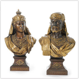 Estátuas personalizadas do ferro fundido da antiguidade da arte popular/estátuas jardim do bronze