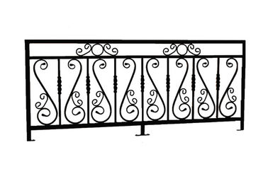 Pulverize o terraço da decoração revestida do ferro fundido/a cerca exteriores ferro fundido da casa de campo