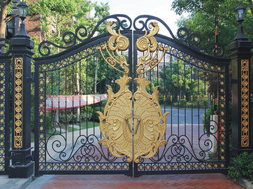 Árvore da porta de jardim do ferro fundido da entrada da segurança da decoração do ferro fundido do ferro forjado dada forma para os ornamento home