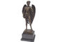 Estátuas personalizadas feitos à mão do anjo da antiguidade do tamanho da escultura do ferro fundido do jardim