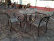 Tabela original do jardim do ferro fundido do ferro forjado do metal e 2 cadeiras Eco - amigável