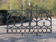 A cerca do ferro fundido de Portland almofada os painéis de aço revestidos pó da cerca do metal da casa pré-fabricada