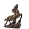 Estatuetas animais ferro fundido exterior/interno, estátuas exteriores do cavalo